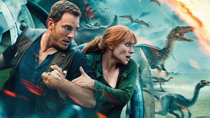 Jurassic World: Fallen Kingdom, Chris Pratt, Bryce Dallas, chris pratt 2018 HD wallpaper
