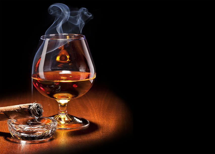Cigar and Whiskey, vsob brandy HD wallpaper