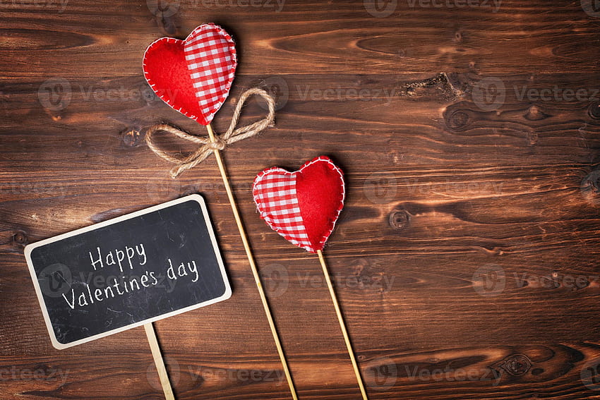 Valentines day hearts on wooden backgrounds 1362064 Stock at Vecteezy, rustic valentine day HD wallpaper