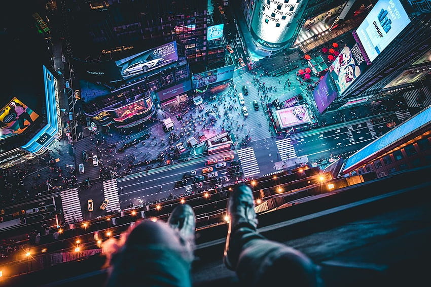 Hangin' above Time Square. by Andre Benz, unplash alan walker full HD wallpaper