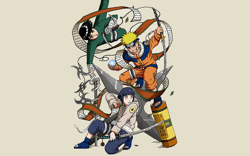 Naruto shippuden hyuuga hinata rock lee naruto uzumaki นินจาเลื่อน, naruto rock lee วอลล์เปเปอร์ HD
