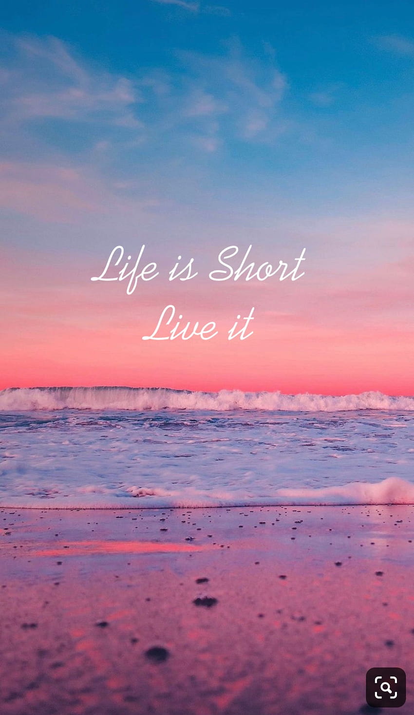 Inspirational Quote, life is short HD phone wallpaper