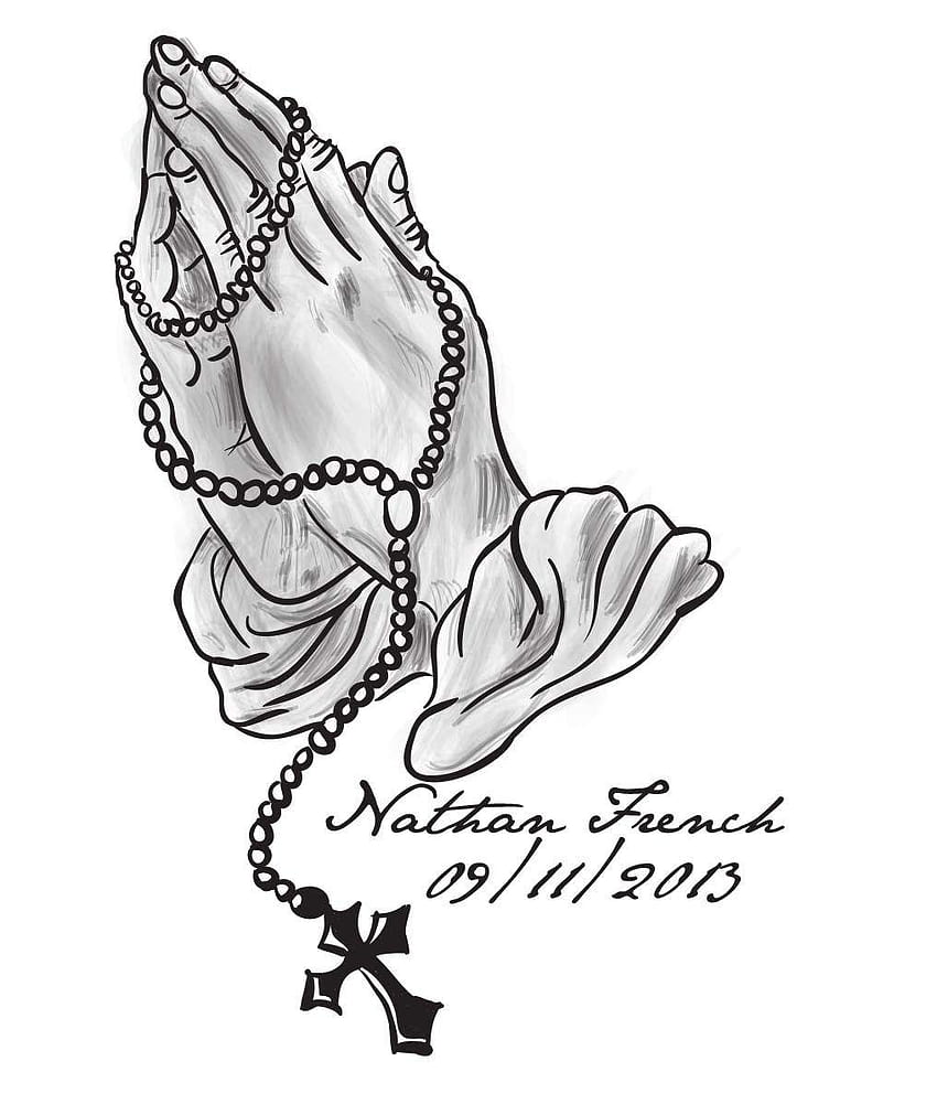 Details more than 71 praying hand tattoo with rosary - thtantai2