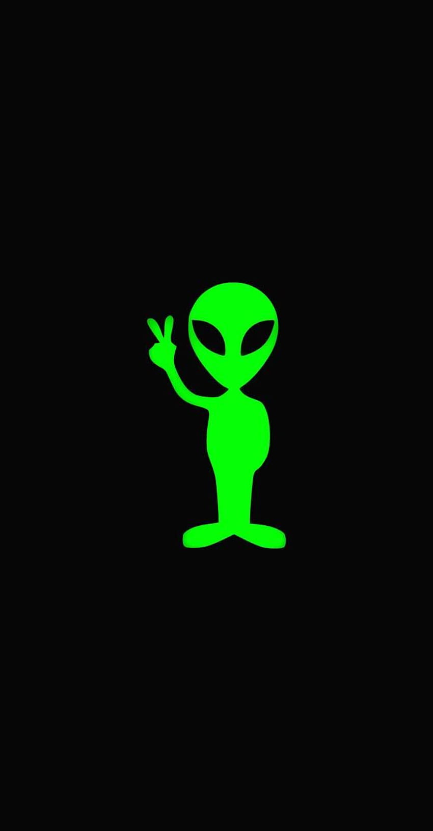 Capa de telefone transparente de desenho animado Alien