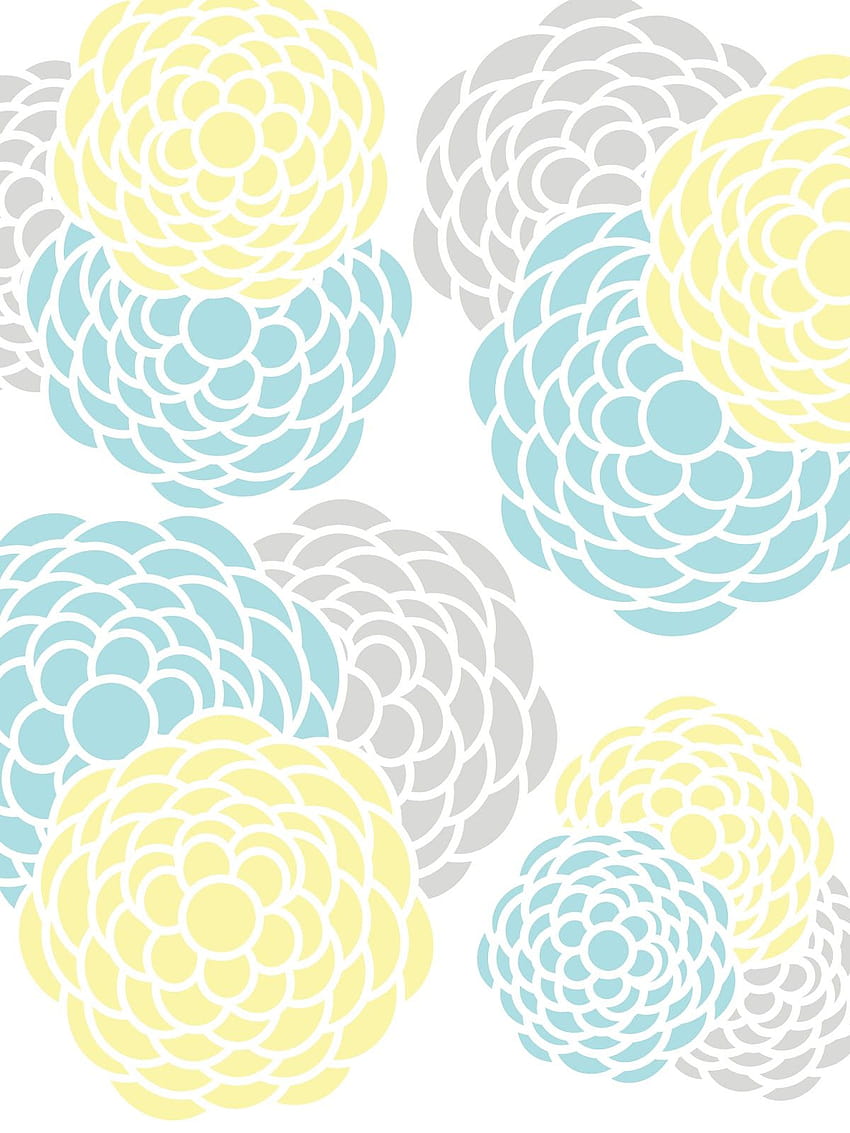 I want to add some of this turquoise color to my yellow and gray living room!, yellow print HD phone wallpaper