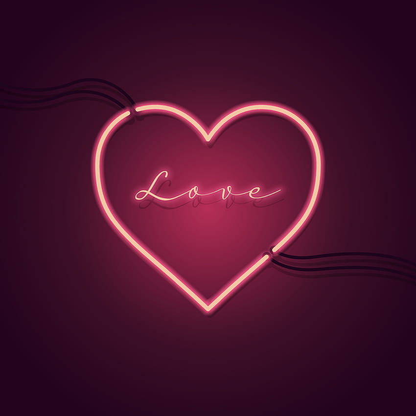 愛と心のネオンサイン。 ピンクの背景にネオン ハート サイン。 幸せなバレンタインデーのデザイン要素です。 2024733 Vecteezy のベクター アート、ネオン サイン バレンタイン HD電話の壁紙