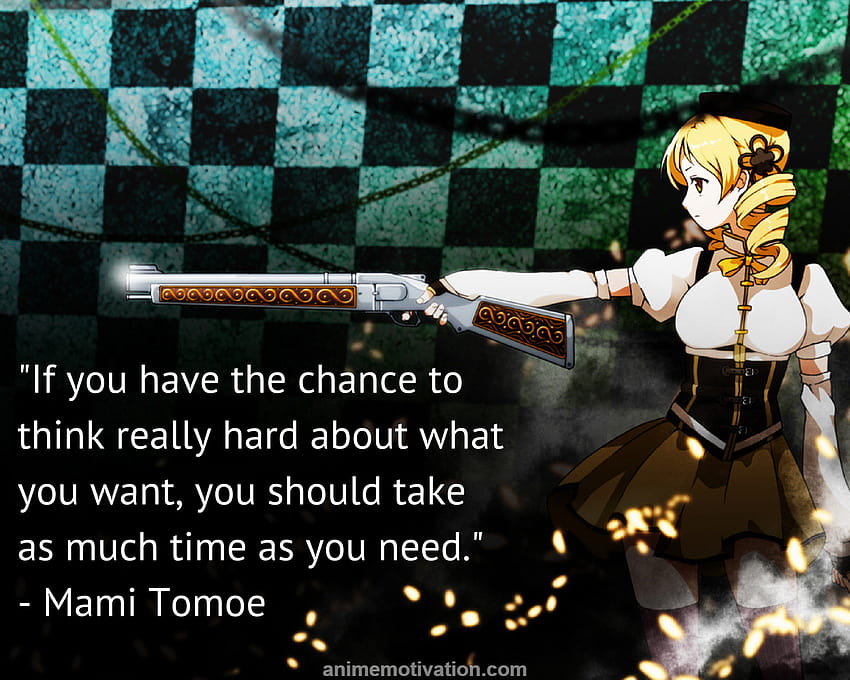 Mami Tomoe quotes, anime quotes inspirational HD wallpaper