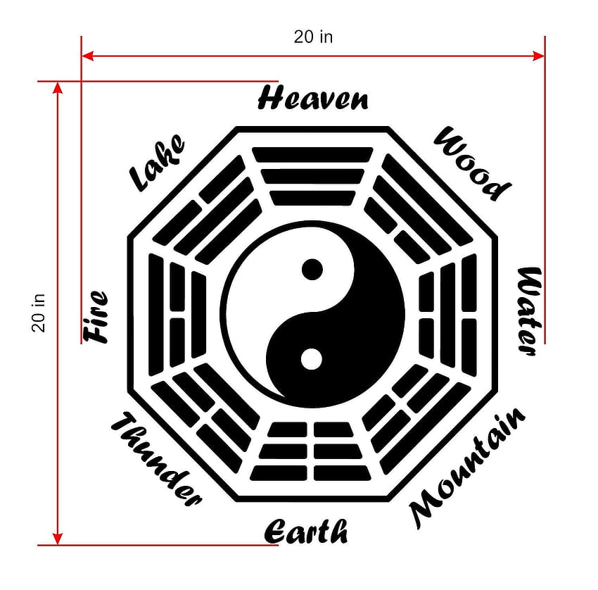L'adesivo da parete Tai Chi Yin Yang Hexagram è un adesivo da parete in vinile che mostra un esagramma cinese I Ching e Kung Fu Yin Yang.: Bellezza Sfondo HD