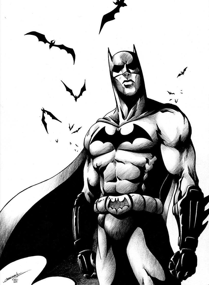 Batman noir et blanc , Bandes dessinées, HQ Batman noir et blanc Fond d'écran de téléphone HD