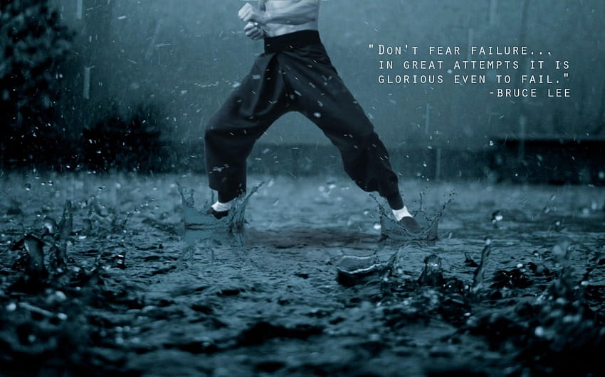 Citação de Bruce Lee sobre Fracasso, falha amorosa papel de parede HD