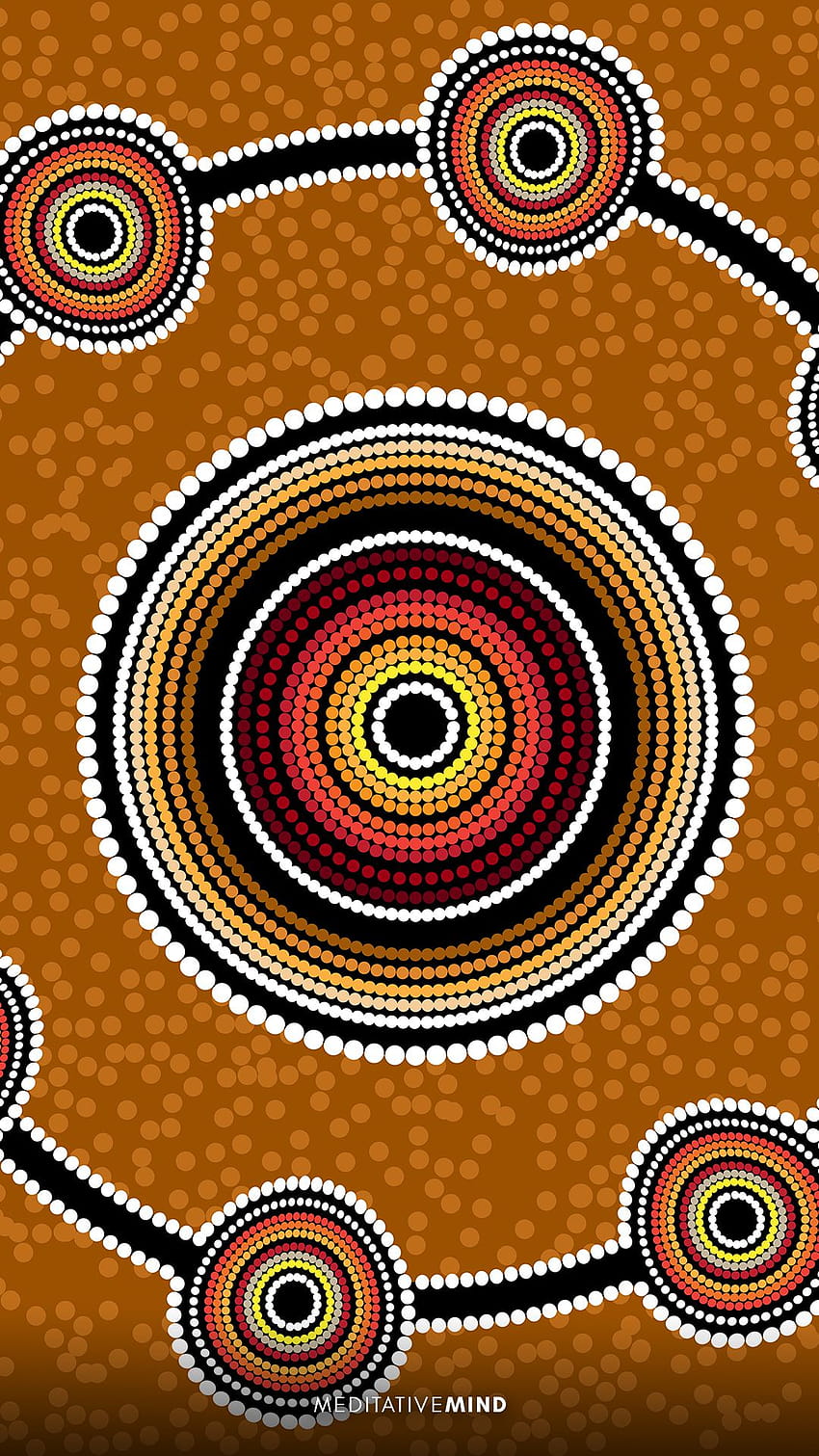 11 niesamowicie pięknych aborygeńskich grafik kropkowych + rdzenne, aborygeńskie y Tapeta na telefon HD