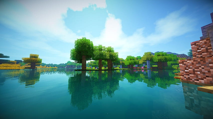 Body of water, Minecraft, shaders, minecraft shaders HD wallpaper