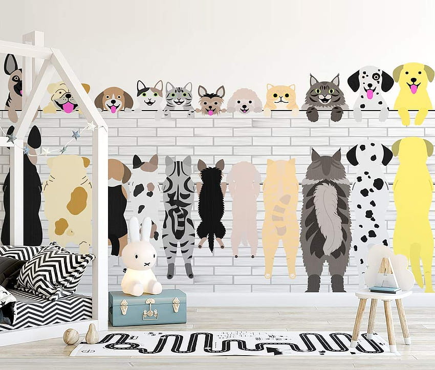 Puppy Dogs Peel And Stick Removable Wallpaper  Love vs Design