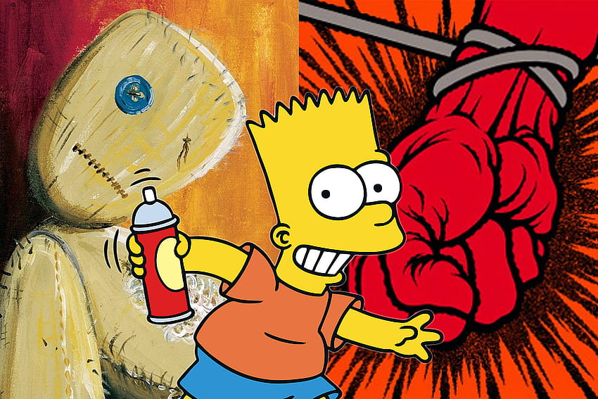 25 'Simpsons' Versions of Classic Rock + Metal Album Covers, rock album HD wallpaper