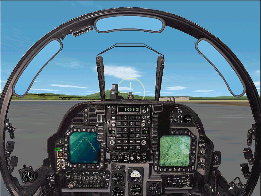 Revisión del simulador comercial AVSIM: Harrier Jump Jet, cabina de Harrier fondo de pantalla