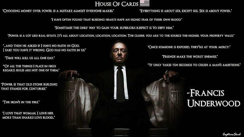 Kevin Spacey House Of Cards Quotes House of cards kevin spacey [1600x900] for your , Mobile & Tablet HD wallpaper