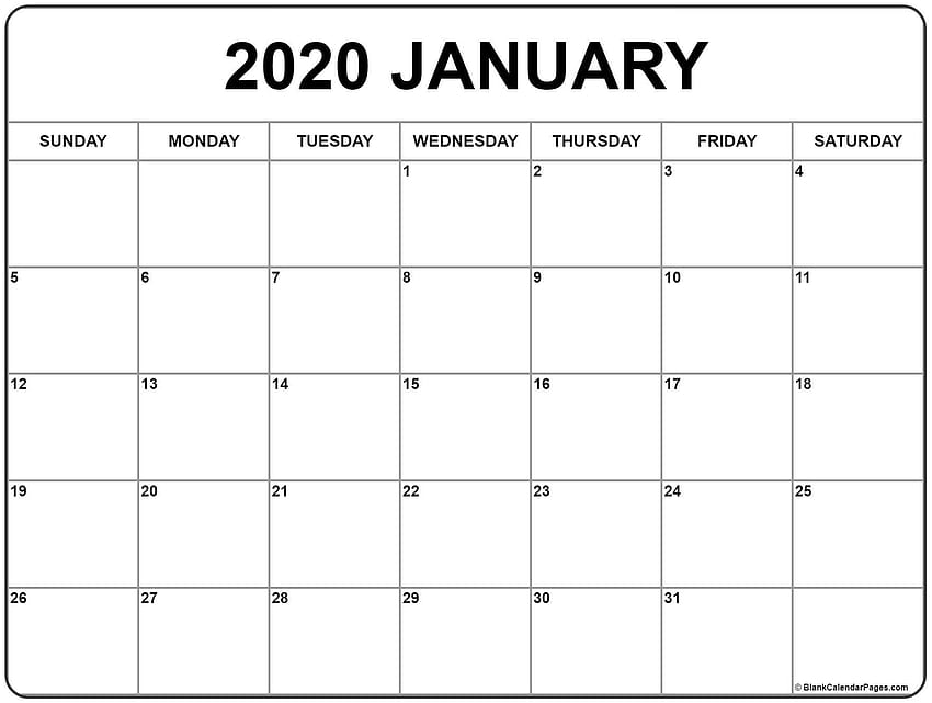 January 2020 Calendar Hd Wallpaper Pxfuel