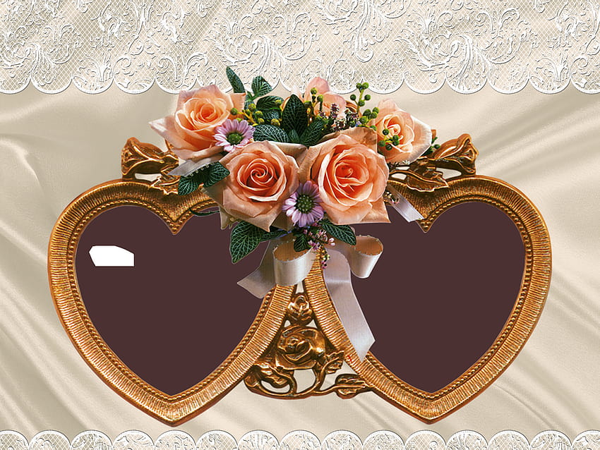Hopfen-Herz-Hochzeits-Rahmen Png HD-Hintergrundbild
