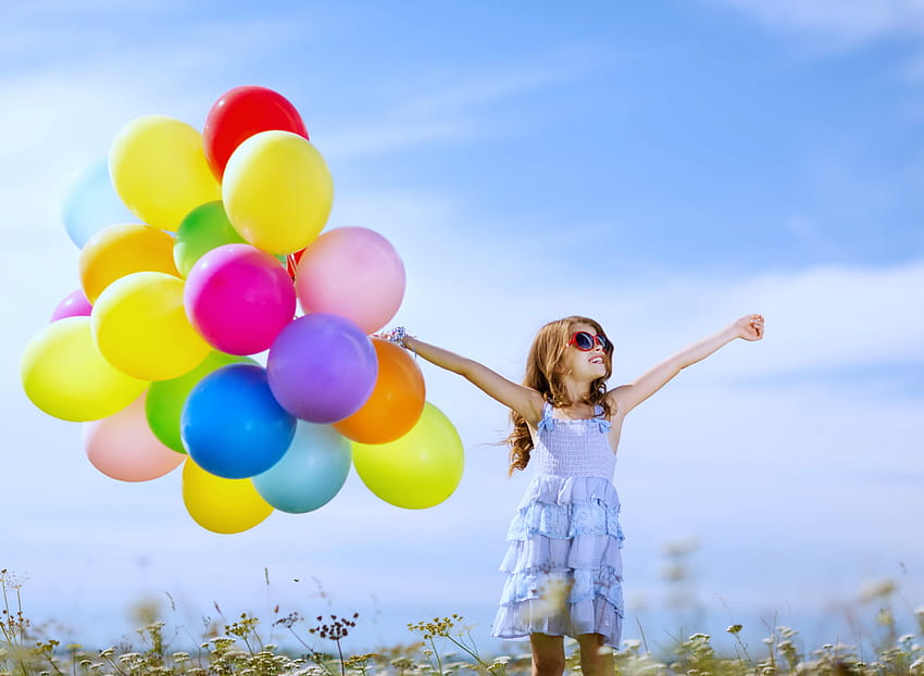 kids, Children, Childhood, Games, Playing, Joy, Fun, Happy, Life, Nature, Landscapes, Earth, Little, Colors, Sky, Sunny, Spring, Balloon / and Mobile Backgrounds, little kids HD wallpaper