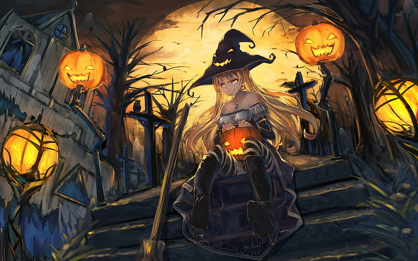  Wallpapers  Happy Halloween  Anime halloween Anime wallpaper Anime