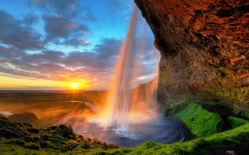 Seljalandsfoss es una de las cascadas más famosas de Islandia 65 m de altura s: 13, cascada de seljalandsfoss islandia fondo de pantalla
