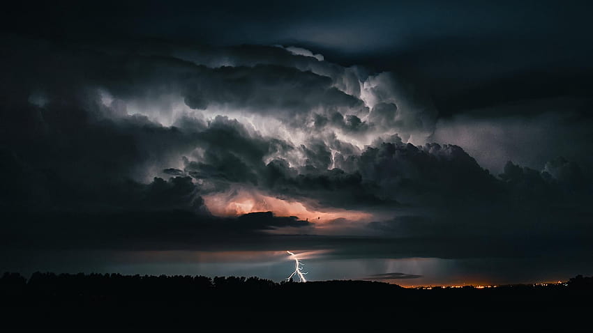 2560x1440 lightning, thunderstorm, cloudy HD wallpaper