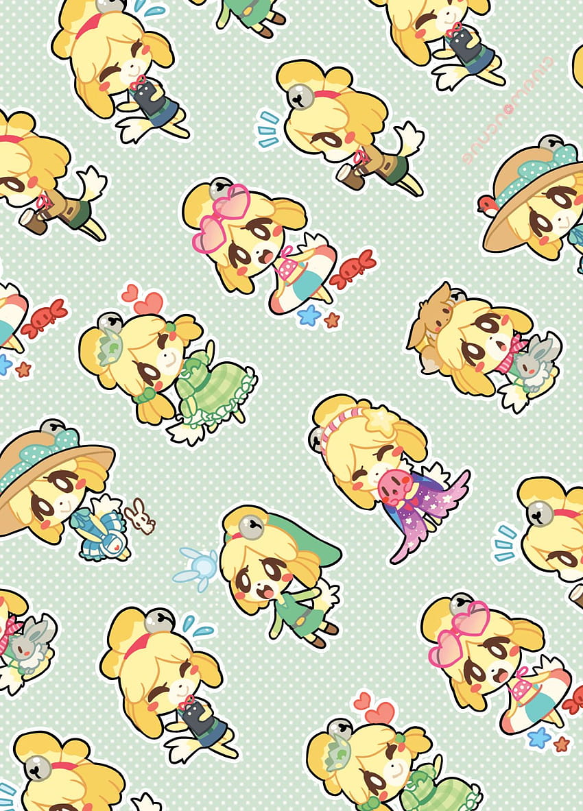 Animal crossing Isabelle I made a while, animal crossing phone HD phone wallpaper