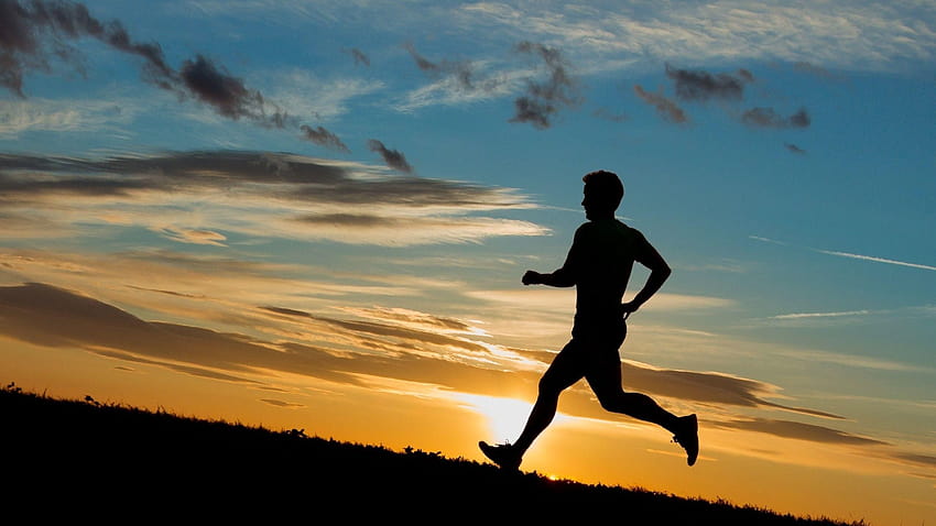 ジョギング、走っている男女 高画質の壁紙