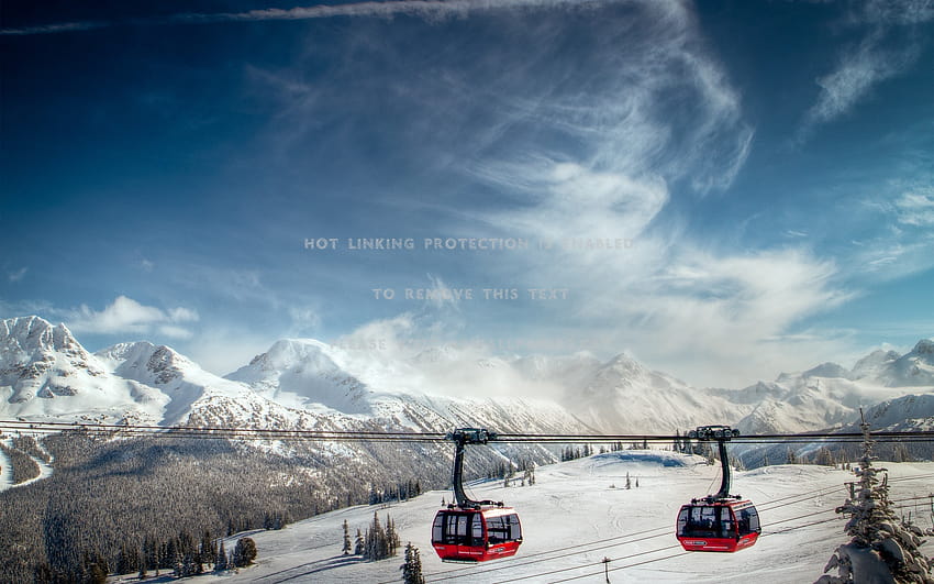 whistler valley mountains snow gondolas ski HD wallpaper