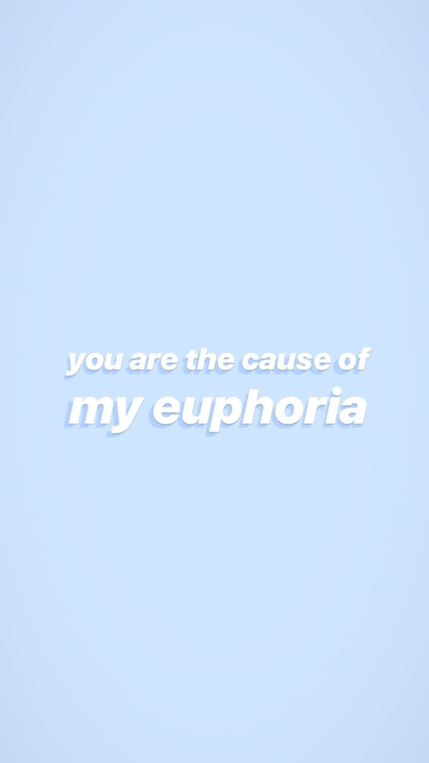 blue aesthetic // bts lyrics // you are the cause of my euphoria, bts blue HD phone wallpaper