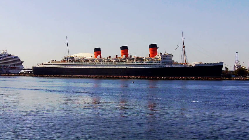 The Queen Mary Ship In Long Beach California Harbor Stock Video [1920x1080] for your , Mobile & Tablet HD wallpaper