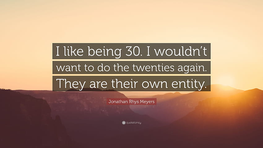 Citation de Jonathan Rhys Meyers : J'aime avoir 30 ans. Je ne le voudrais pas, entité jonathan Fond d'écran HD