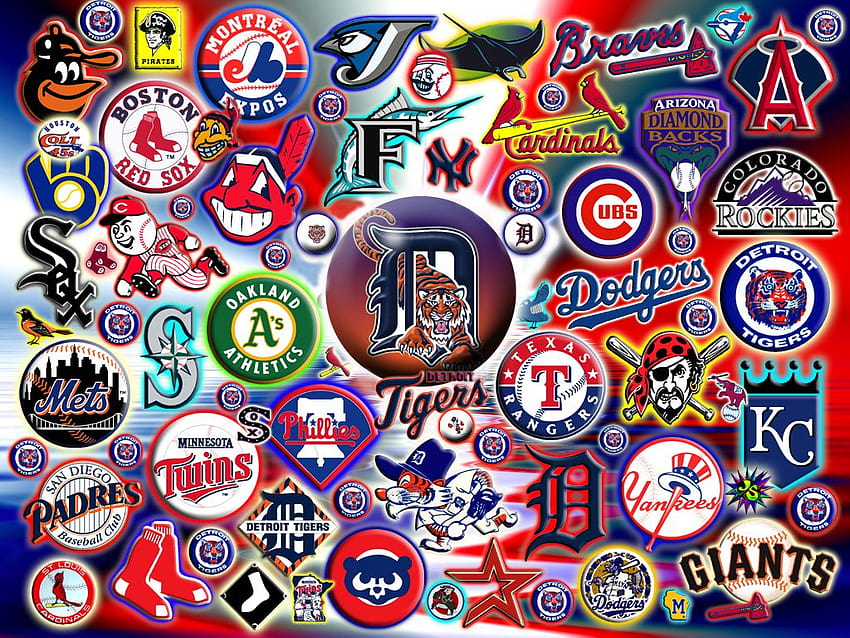 MLB Logosu, beyzbol logoları HD duvar kağıdı