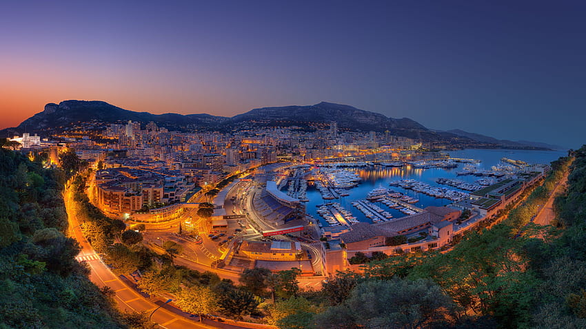 Monte Carlo Yachts Port Panorama Ultra Fond d'écran HD