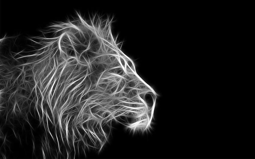 Planos de fundo preto e branco do leão para « Longo, logotipo do leão papel de parede HD