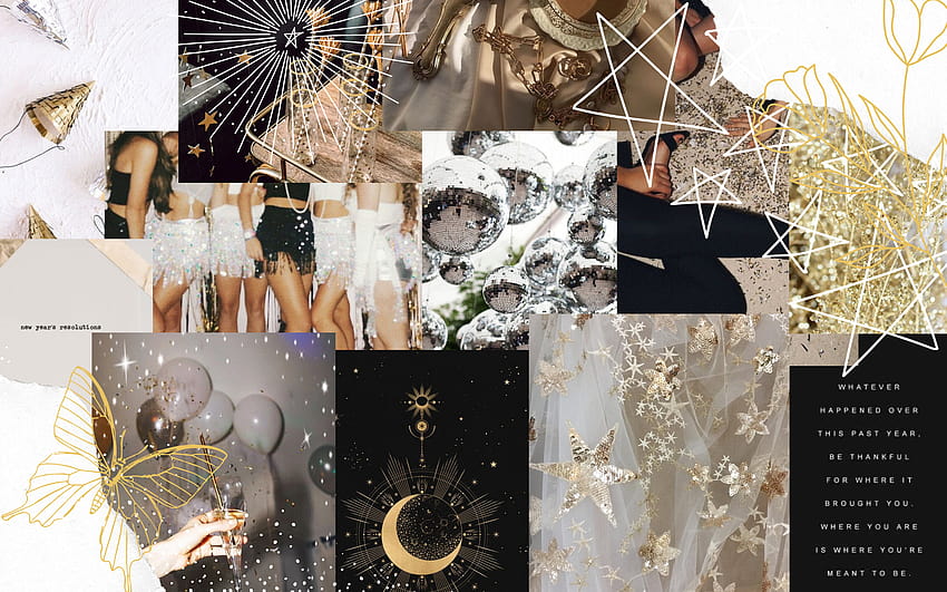 Aesthetic laptop NYE, new year collage HD wallpaper | Pxfuel