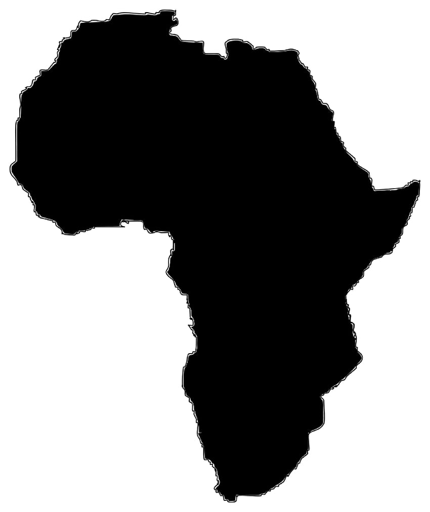 Afrique contour Clipart, carte africaine Fond d'écran de téléphone HD