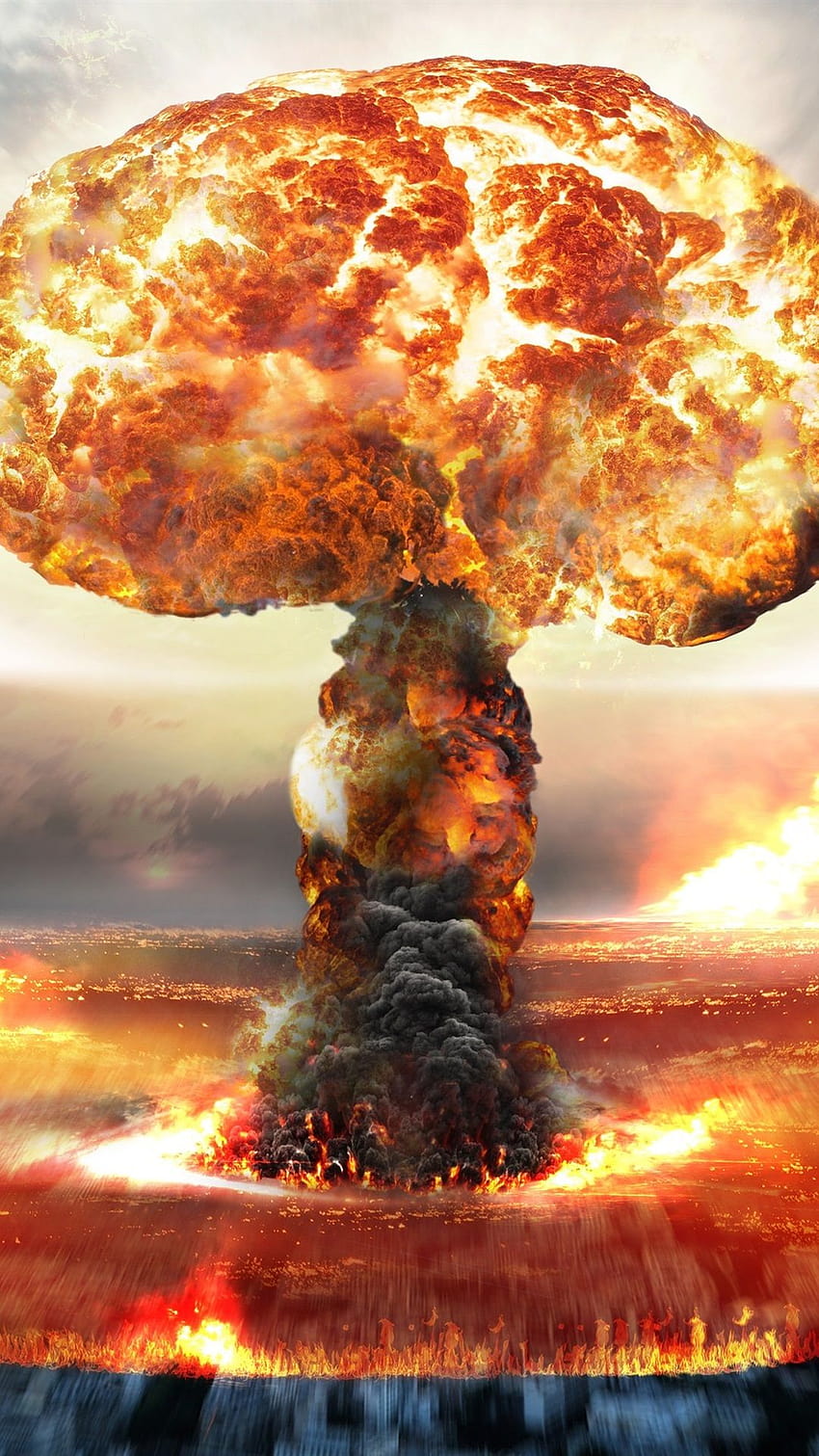 Ядрена експлозия, експлозивна бомба HD тапет за телефон