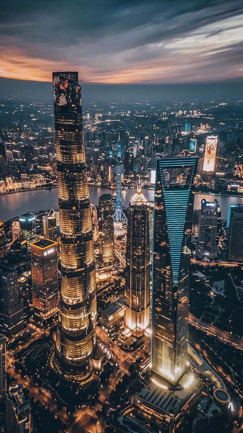 Телефон Шанхай Шанхай Китай Китай, шанхайска кула HD тапет за телефон