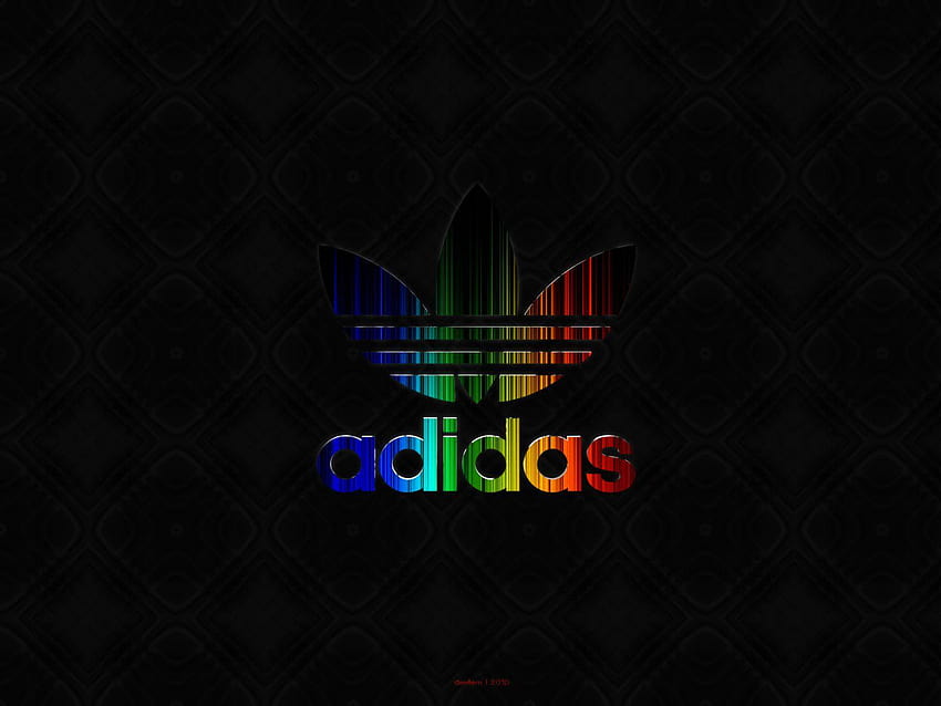Colorful Adidas Logo HD wallpaper