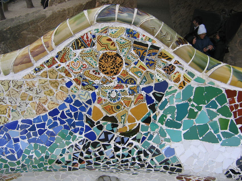 Park Guell By Antoni Gaudi HD wallpaper