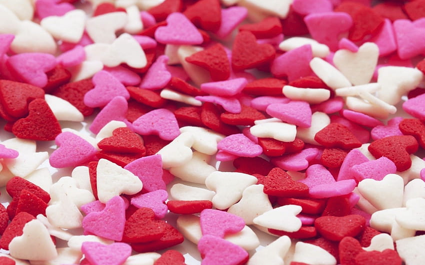 Hearts, Romantic, Candies, Valentine S ... съвет, бонбони за Свети Валентин HD тапет