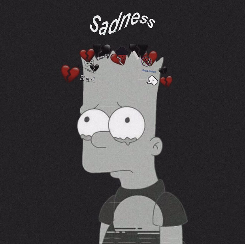 Simpsons Posted By Samantha Johnson Sad Asthetic Cartoons Hd Wallpaper