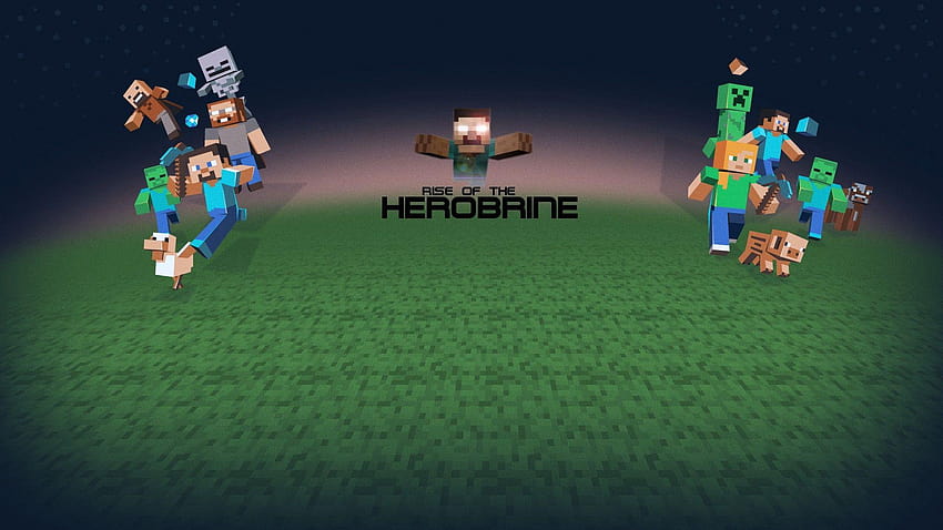 Herobrine Minecraft на Minecraft 1920x1080, кожи на minecraft HD тапет