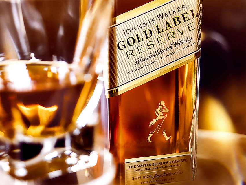 Johnnie Walker Scotch auf Behance, goldenes Etikett HD-Hintergrundbild
