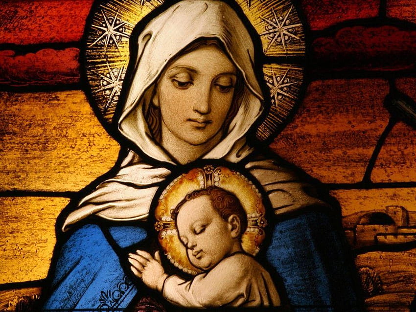 Mutter Maria mit Jesuskind HD-Hintergrundbild