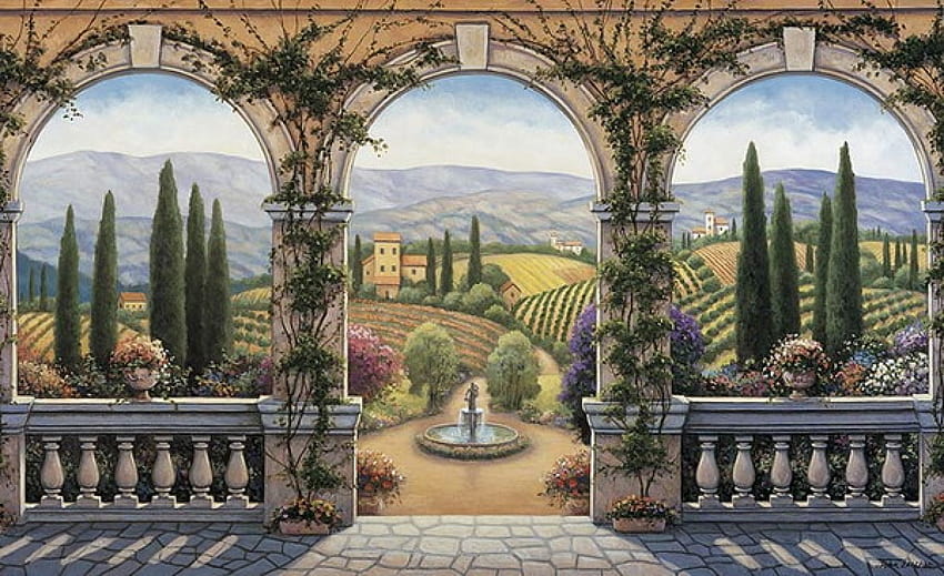 4 Fresco Mural Italia Wallpaper HD