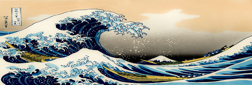 4 Great Wave Off Kanagawa คลื่นยักษ์แห่งคานางาวะ วอลล์เปเปอร์ HD