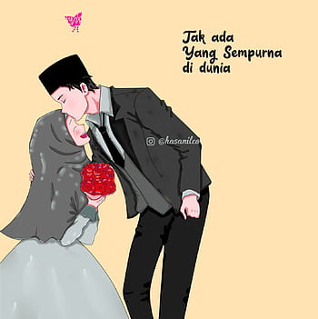 Muslim wedding couple cartoon HD wallpapers | Pxfuel