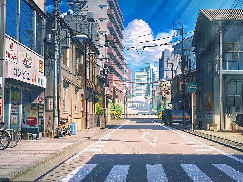 Anime City Japan [1920 x 1080] : r/, Anime-Nachmittag HD-Hintergrundbild